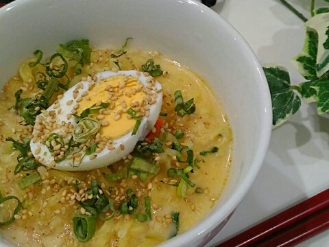 牛乳でまろやか☆辛ラーメン